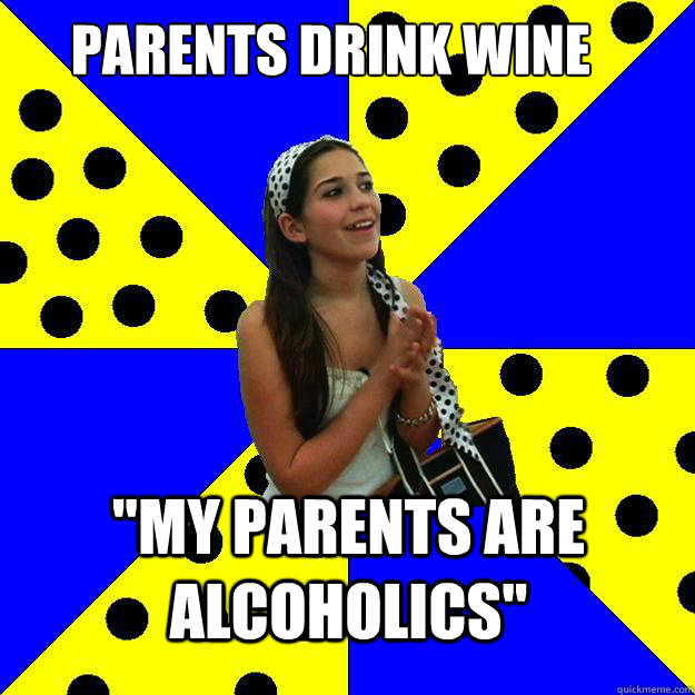 parents drink wine 