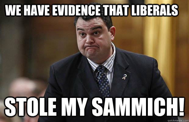 We have evidence that liberals STOLE MY SAMMICH!  