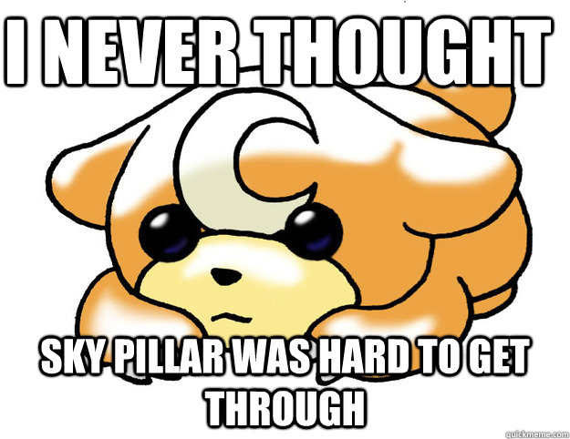 I never thought sky pillar was hard to get through  Confession Teddiursa