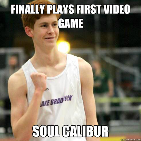 Finally plays first video game Soul Calibur  Success Ginger
