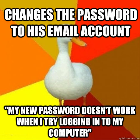 changes the password to his email account 