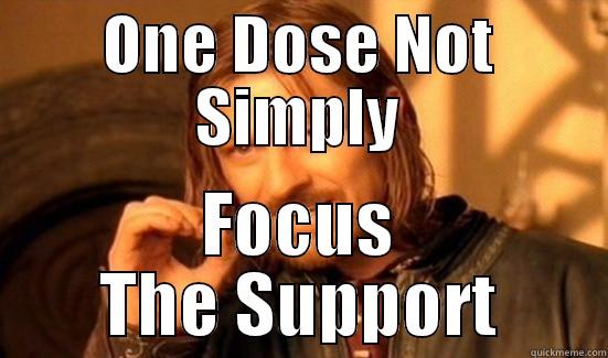 ONE DOSE NOT SIMPLY FOCUS THE SUPPORT Boromir