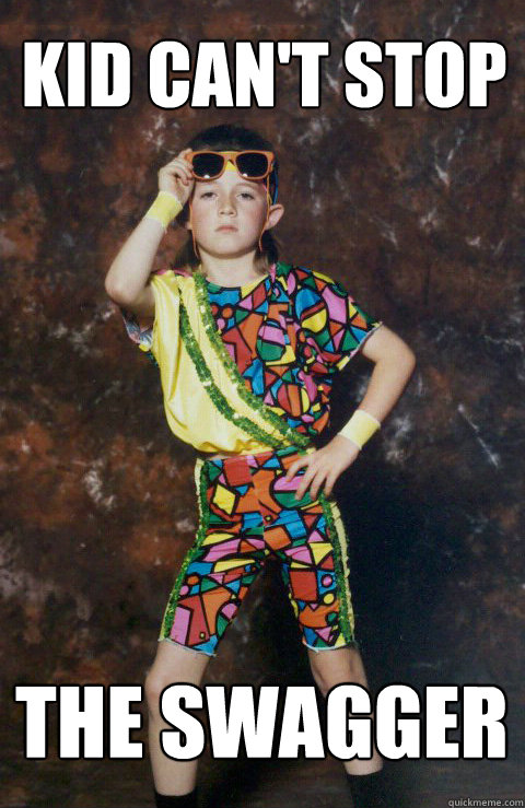 Kid can't stop The swagger  80s Retro Hipster Kid