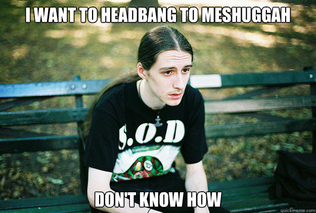 I want to headbang to meshuggah don't know how - I want to headbang to meshuggah don't know how  First World Metal Problems