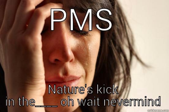 PMS NATURE'S KICK IN THE____ OH WAIT NEVERMIND First World Problems