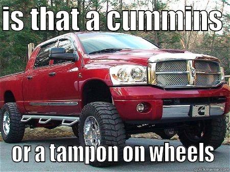 IS THAT A CUMMINS  OR A TAMPON ON WHEELS Misc