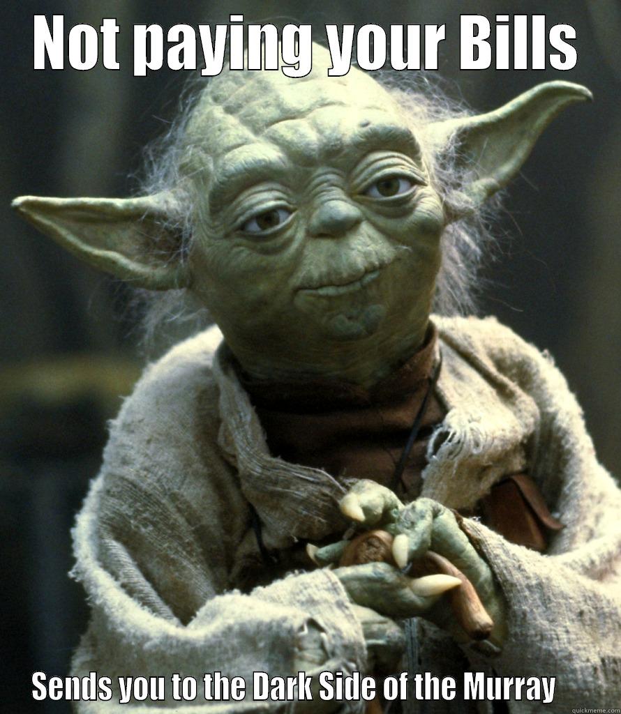 pay your murray - NOT PAYING YOUR BILLS SENDS YOU TO THE DARK SIDE OF THE MURRAY      Misc