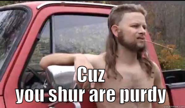  CUZ YOU SHUR ARE PURDY Almost Politically Correct Redneck