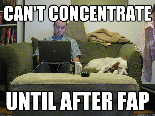 can't concentrate until after fap - can't concentrate until after fap  Freelancer Fred