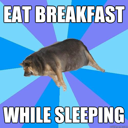 Eat Breakfast While Sleeping  