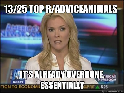 13/25 top r/adviceanimals It's already overdone, essentially  Megyn Kelly