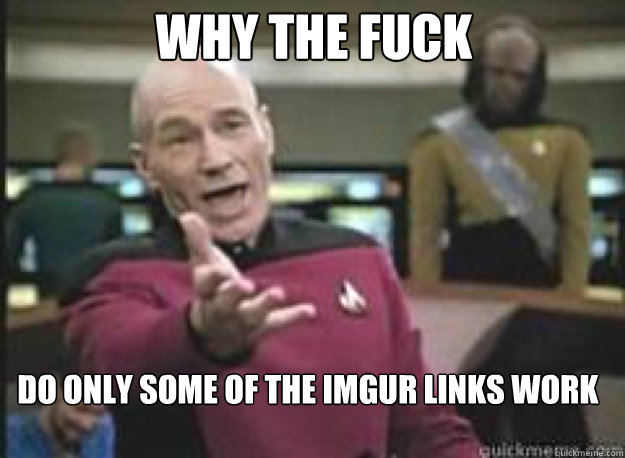 Why the fuck Do only some of the imgur links work  What the Fuck