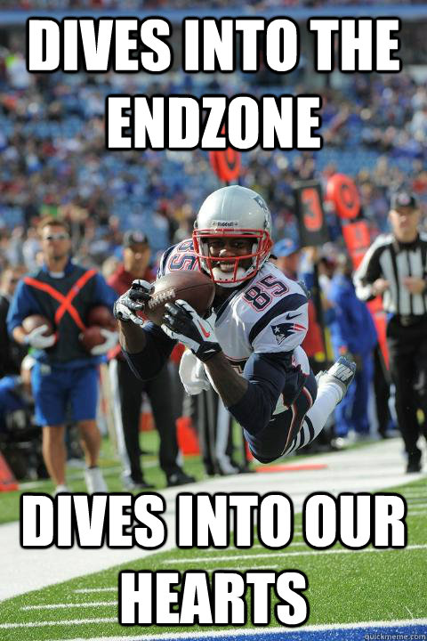 Dives into the endzone Dives into our hearts  