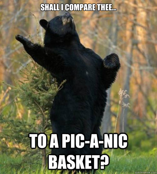 Shall I compare thee... To a pic-a-nic basket?  