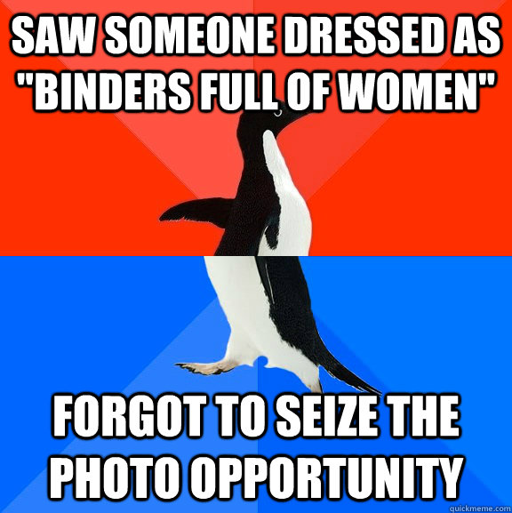 Saw someone dressed as 