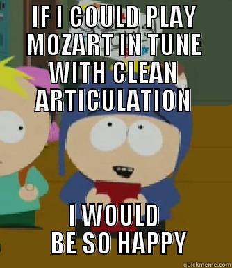 Non-creative Title - IF I COULD PLAY MOZART IN TUNE WITH CLEAN ARTICULATION I WOULD   BE SO HAPPY Craig - I would be so happy