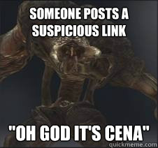 Someone posts a suspicious link 