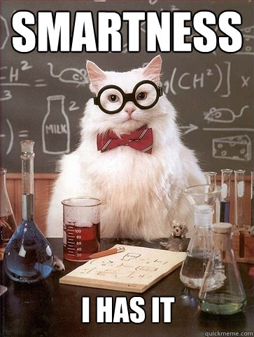 Smartness I has it - Smartness I has it  Chemistry Cat