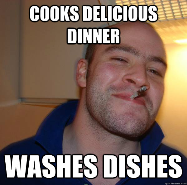 Cooks delicious dinner Washes dishes - Cooks delicious dinner Washes dishes  Misc