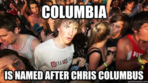 Columbia is named after Chris Columbus - Columbia is named after Chris Columbus  Misc