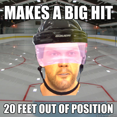 MAKES A BIG HIT 20 FEET OUT OF POSITION  Scumbag EASHL Playah