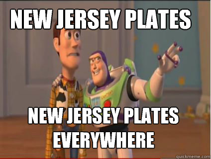 NEW JERSEY PLATES NEW JERSEY PLATES EVERYWHERE  woody and buzz