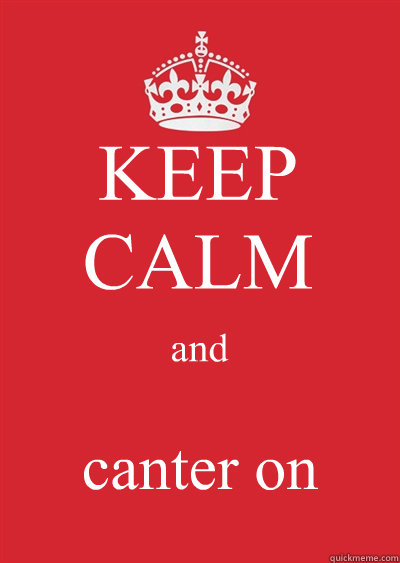 KEEP CALM and canter on  Keep calm or gtfo