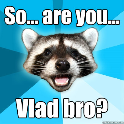 So... are you... Vlad bro?  Lame Pun Coon