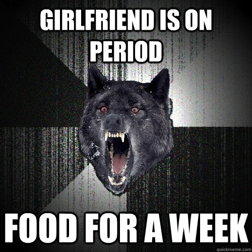 Girlfriend is on period food for a week  Insanity Wolf