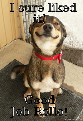   I SURE LIKED IT! GOOD JOB ROLLO! Good Dog Greg