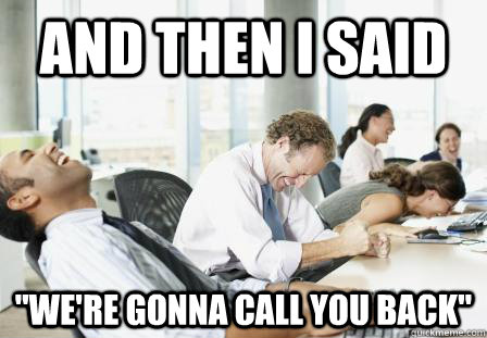 AND THEN I SAID 