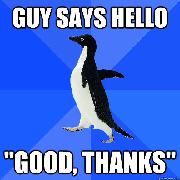 Guy says hello 