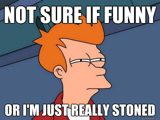 Not sure if funny Or I'm just really stoned  Futurama Fry