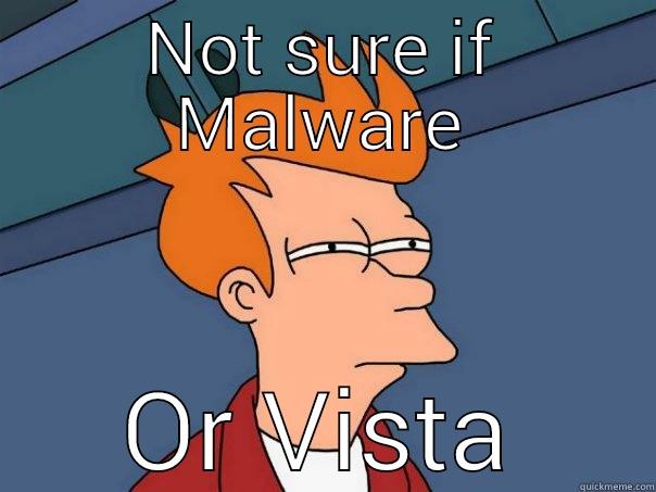 NOT SURE IF MALWARE OR VISTA Futurama Fry