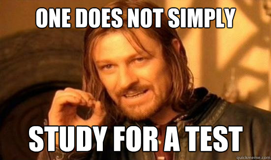 One Does Not Simply Study For A Test  Boromir