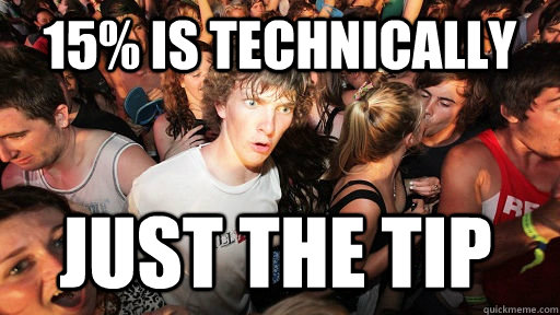 15% is technically Just the tip  Sudden Clarity Clarence