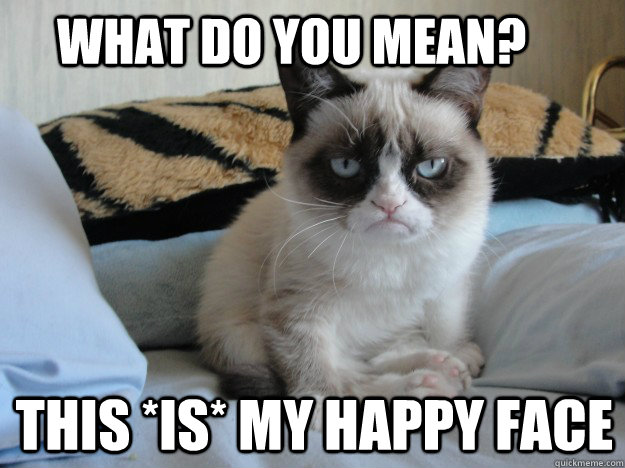 What do you mean? This *is* my happy face - What do you mean? This *is* my happy face  Grumpy Cat II