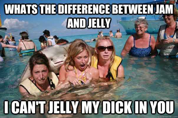 whats the difference between jam and jelly I can't jelly my dick in you  Pervert Stingray