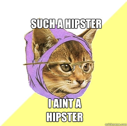  such a hipster i aint a hipster  Hipster Kitty