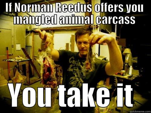 IF NORMAN REEDUS OFFERS YOU MANGLED ANIMAL CARCASS YOU TAKE IT  Misc