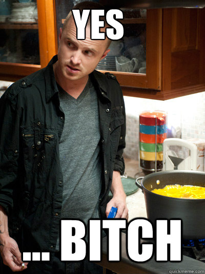 Yes ... bitch  Scumbag Jesse Pinkman