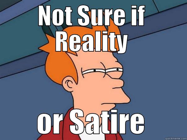 NOT SURE IF REALITY OR SATIRE Futurama Fry
