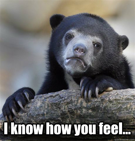  I know how you feel...  Confession Bear