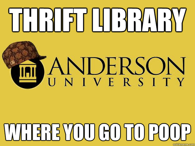 thrift library where you go to poop  