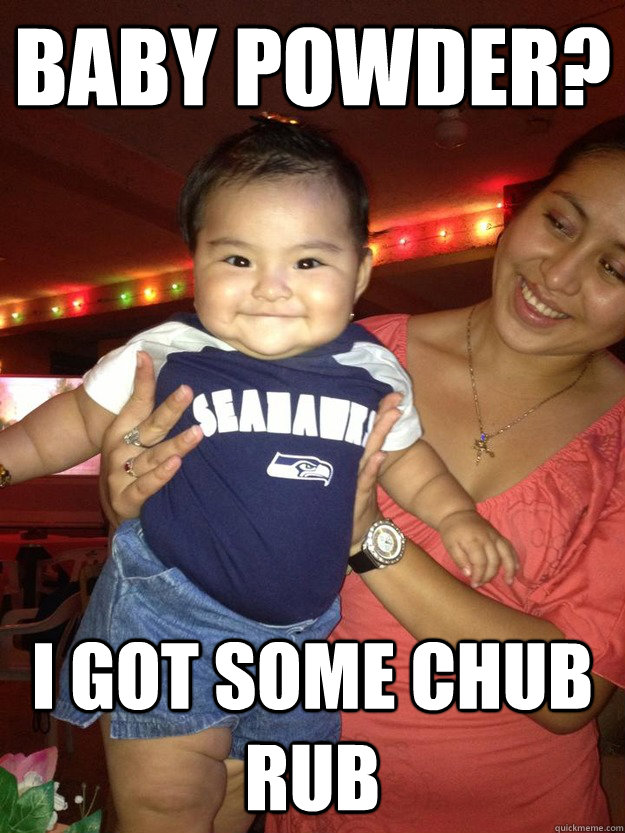 Baby powder? I got some chub rub - Baby powder? I got some chub rub  Misc