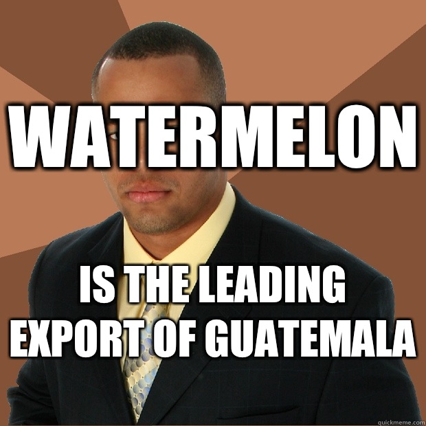 Watermelon Is the leading export of Guatemala  - Watermelon Is the leading export of Guatemala   Successful Black Man