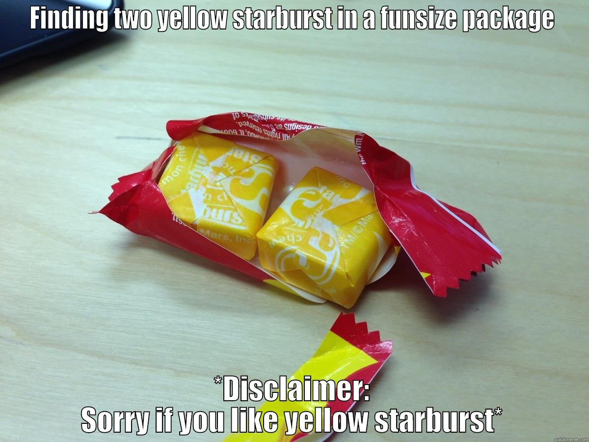 FINDING TWO YELLOW STARBURST IN A FUNSIZE PACKAGE *DISCLAIMER: SORRY IF YOU LIKE YELLOW STARBURST* Misc