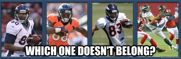  Which one doesn't belong? -  Which one doesn't belong?  Broncos