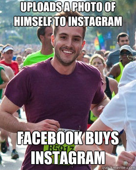 Uploads a photo of himself to instagram Facebook buys instagram   Ridiculously photogenic guy
