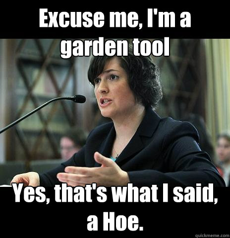 Excuse me, I'm a garden tool Yes, that's what I said, a Hoe. - Excuse me, I'm a garden tool Yes, that's what I said, a Hoe.  Sandy Needs